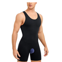 Mens Sleeveless Full Body Shaper Underwear Slimming Compression Bodysuit Shapewear Tummy Control Fajas Para Hombres,XL, 2 XL