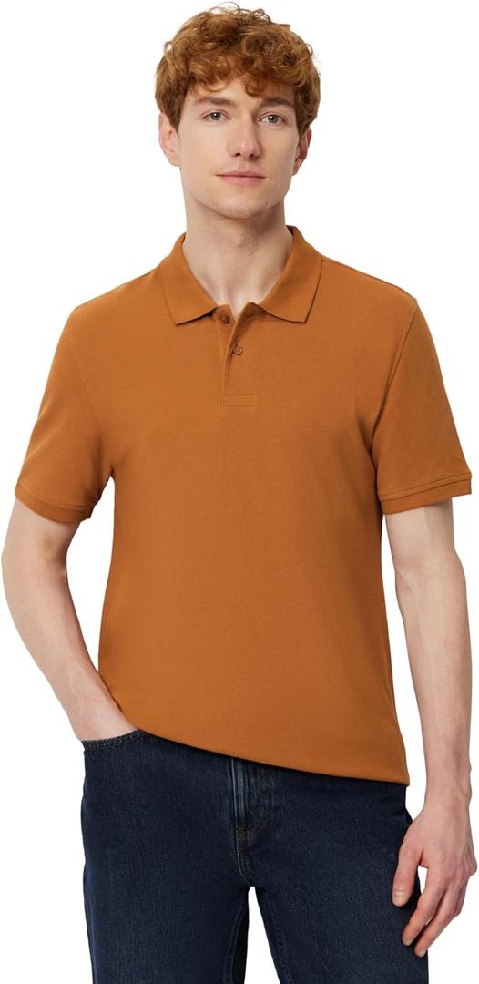 Amazon Essentials Men's Short Sleeve Slim-Fit Cotton Pique Polo Shirt, Breathable Collared, XL