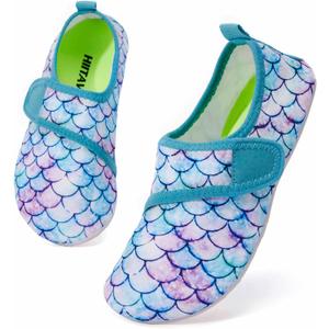 HIITAVE Kids Water Shoes Non-Slip Beach Swim Barefoot Quick Dry Aqua Pool Socks for Boys & Girls Toddler (1-1.5 Little Kid, Tp Aqua/Mermaid Scales) HIITAVE Kids Water Shoes Non-Slip Beach Swim Barefoot Quick Dry Aqua Pool Socks for Boys & Girls Toddler (1-1.5 Little Kid, Tp Aqua/Mermaid Scales)