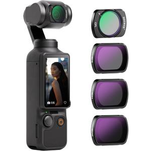 NEEWER HD CPL ND16 ND64 ND256 Filter Kit Compatible with DJI OSMO Pocket 3 Creator Combo Accessories Magnetic Action Camera Neutral Density Polarising Filter Optical Glass Aluminum Frame