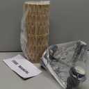 Yosoan 2-Lights Rattan Boho Wrapped Vintage Wall Sconce Light, Indoor Hardwired Hand-Woven Wall Lamp, Handmade Braided Rope Shade Wall Mount Fixture for Bedroom Bathroom Reading(Black)