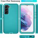 ONOLA Phone Case for Samsung Galaxy S21 Case with HD Screen Protector, Heavy Duty Shockproof & Dropproof 3-Layer Cover Phone Case for Galaxy S21 6.2'',LakeBlueSkyBlue