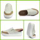 TIDU Women's Orthopedic Shoes Arch Support Slippers for Plantar Fasciitis Diabetic Casual Slip On Mules Comfortable Walking Canvas Loafer (9, Yellow)