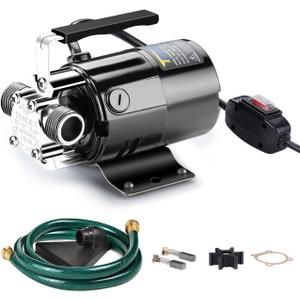 Trupow 1/10HP 330GPH 115-Volt Mini Portable Electric Utility Sump Transfer Water Pump with ON/OFF Switch and Water Hose Kit