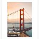 KINLINK A2 Picture Frame, White Solid Wood Frame with Acrylic Plexiglass 16.5 x 23.5 Frame for Pictures A3 with Mat or A2 without Mat, Wall Mounting Display Photo Frame 1 Pack