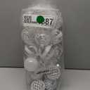 36 Pcs White Christmas Ball Ornaments,60mm/2.36" Shatterproof Foam Christmas Decorations,Clear Plastic Glitter Hanging Balls for Xmas Tree,Holiday,Party,Home Decor(6 Styles)