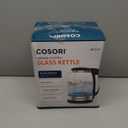 Cosori Electric Kettle, No Plastic Contact With Water, Wide Mouth For Easy Cleaning, Auto Shut Off, 1.7L Tea Kettle & Hot Water Boiler, Water Heater & Teapot, Borosilicate Glass, Black, 1500W (1.8 Quarts)