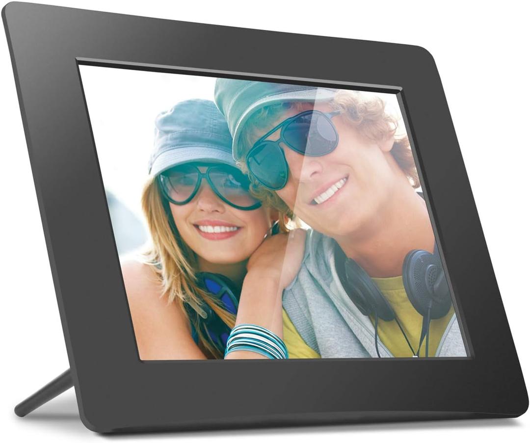 Aluratek 8 Inch LCD Digital Photo Frame with Auto Slideshow Using USB SD/SDHC (ADPF08SF) - Black