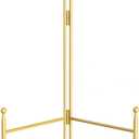 SVENJBB Plate Stands for Display, 8 Inch Plate Holder Display Stand, Gold Picture Frame Stand for Table, Decorative Easel Stand for Photo, Art, Plates and Books (1 Pack)