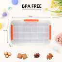 Snackle Box Container - Charcuterie Board with Lid & Handle, BPA-Free Snack Box Container with Adjustable Snack Containers, Portable Food Storage Organizer for Travel, Picnic, or Parties