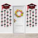 KatchOn, Black and Red Cap Garland - Pack of 2, No DIY | Congrats Grad Garlands for Wall Decor | Grad Party Decorations 2025 | Cap Garland for Graduation Decorations 2025