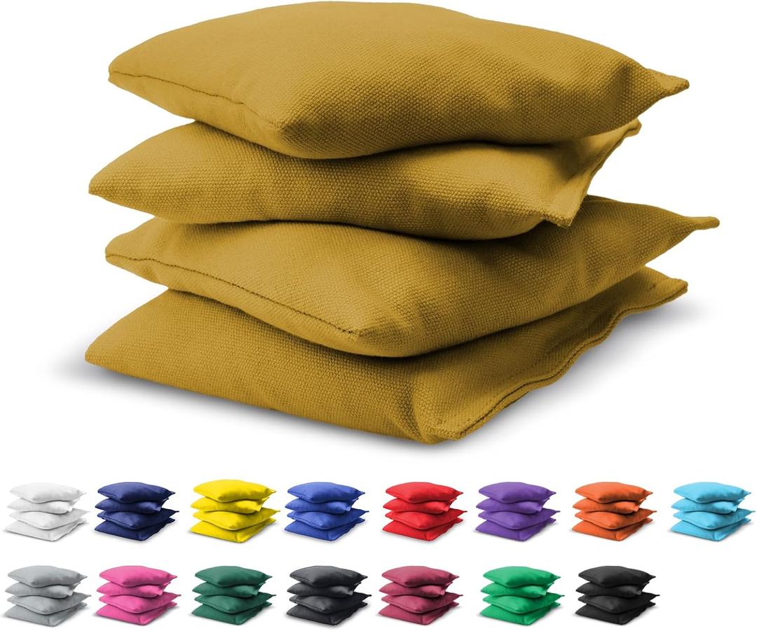 GoSports Cornhole Bean Bags  - Regulation All Weather, Mix and Match (One Size, Gold)