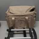 Rolling Teacher Bag with Wheels, Teacher Tote Bag with Detachable Trolley, Fits for 15.6" Laptop(Patent Design) (Light Tan)