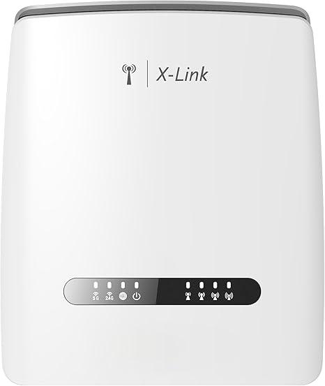 X-Link AX3000 Enrutador Wi-Fi 6 de doble banda, enrutador Wi-Fi de malla, enrutador de Internet 802.11ax, 2 puertos Gigabit, 160MHz, MU-MIMO, OFDMA, WPA3 (blanco) Model LCE 4121S