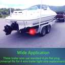 50Foot 4Pin 5Wire Trailer Wire Harness, Premium Towing Wiring Solution, Extended Length Boat Trailer Wiring Kit, 4-Way Trailer Light Wire Brown/Green/Yellow/White for RV Boat Marine