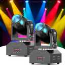 DJ Lights Moving Head U`King Mini LED Moving Head Light RGBW Stage Lighting Beam Spot Lights by DMX 512 Sound Activated Control for Wedding Disco Party Indoor Christmas and Halloween(Set of 2)