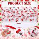 4 Pcs Cherry Table Runners 29 x 70 Inch Glitter Cherry Tulle Lace Table Runner for Birthday Party Baby Shower Wedding Summer Home Kitchen Decor