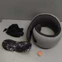 Travel Neck Pillow- 360 Ergonomic Memory Foam Travel Neck Pillow Airplane,Premium Breathable Relief Neck Pain for Long Flights,Car & Office (Gray)