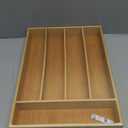 Silverware Organizer Kitchen Drawer Organizer Utensil Organizer Bamboo Silverware Holder Cutlery Organizer in Drawer Flatware Organizer Tray(5 slots, Natural