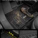 3W Floor Mats & Trunk Mat& Backrest Mats for Toyota Sienna 2021-2026 (Only for 7 Seat), TPE All Weather Custom Fit Floor Liner for Sienna 1st, 2nd and 3rd Row and Cargo Mat, Black