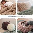 Jumbo Chunky Yarn for Hand Knitting - Super Thick Chenille Chunky Yarn for Crocheting - Extra Soft Bulky Fluffy Blanket Big Yarns 8 Jumbo Pack (27yds,8 oz Each Skein) Black