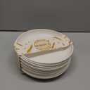 Wheat Straw Plates - 8 Inch Unbreakable Dinner Plates Set of 8 - Dishwasher & Microwave Safe Plastic Plates Reusable for Kitchen,R.V. (White)