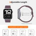 TiMOVO Sport Band Compatible with Apple Watch 42mm (Series 11/10) 41mm 40mm 38mm for Women Men (2025), Soft Silicone Replacement Strap for iWatch Series 9/8/7/6/5/4/3/2/1/SE 3 2 1, Smoky Purple