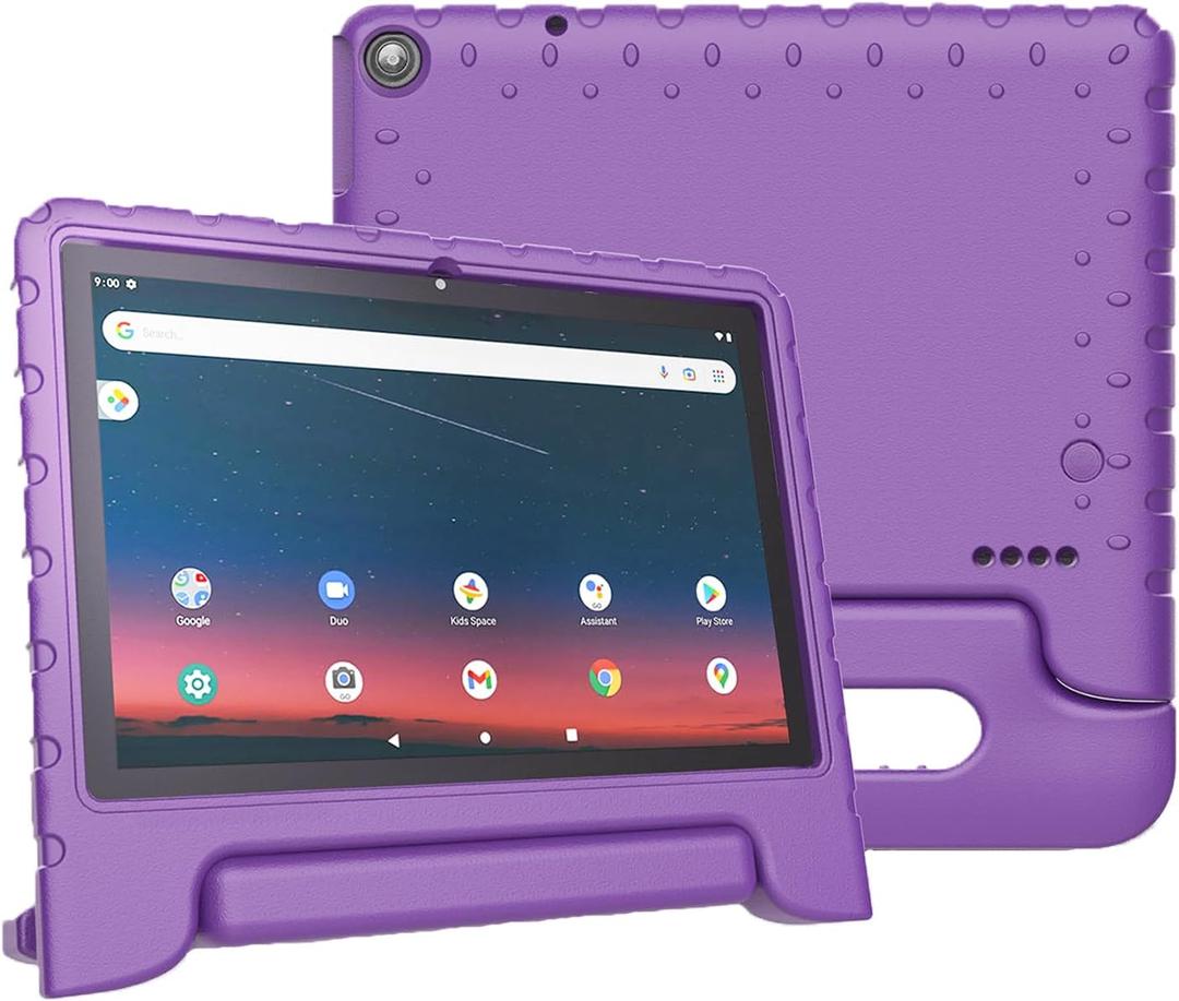 Purple EVA Foam Case for Walmart Onn 10.1 Tablet Gen 3 2022 (Model:100071485), Shockproof Protective Cover with Handle, Universal Compatible