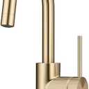 KRAUS Oletto Single Handle Kitchen Bar Faucet with QuickDock Top Mount Installation Assembly in Spot Free Antique Champagne Bronze, KPF-2600SFACB
