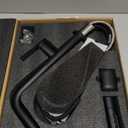 Waterfall Kitchen Faucet with Pull Down Sprayer, Hurran Kitchen Sink Faucets with 5 Spout Modes, 360 Swivel Single Handle Faucet with Deck Plate, Matte Black