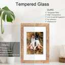 iRahmen 8x12 Picture Frame with HD Tempered Glass, Display Pictures 6x9 with Mat or 8 x 12 Without Mat, Wood Photo Frame for Tabletop and Wall (Rustic Brown, 1 Pack)