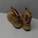 NORTIV 8 Men's Breathable Tactical Military Work Boots Side Zipper Leather Lightweight Hiking Motorcycle Combat Boots 8 Inches Peakforce (11, Coyote)