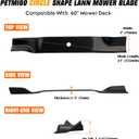 742-04415 Mower Replaces Blade 942-04415 for Cub Cadet 60 inch Cut Decks DS60 M60-CT M60-KH M60-KHEFI M60-KW M60-KW LC Z100 02005019 01005338 High Lift 3 Pack