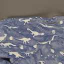 TEHALK Dinosaur Blanket for Boys Girls Glow in The Dark Blankets for Boys Soft Fleece Blankets for Kids Personalized Baby Blanket for Boys Cute Toddler Blankets for Boys Unique Dinosaur Gifts 40"x60"