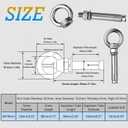 Eyebolt Bolt Stainless Steel Wall Concrete Brick Anchor Expansion Bolts Ring Screw Eyes, Heavy Duty Anchor Fastener Eye Bolt (M6, 8 Pcs)