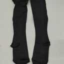 Truform 20-30 mmHg Compression Stockings for Men and Women, Thigh High Length, Dot Top, Closed Toe, Black, Small (Small (1 Pair))