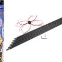 SootEater Rotary Chimney Cleaning System - Gardus RCH205-B Chimney Sweep Kit, Cleans Open Chimneys up to 18' with 6 Flexible 3' Rods, Chimney Cleaning Kit with Trim-to-Fit Spinning Chimney Whip