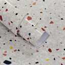 Extra Wide 48"x354.3" Modern Multicolored Terrazzo Contact Paper Marble