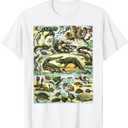 Reptiles Collection Table Turtle Snake Species Vintage T-Shirt XL