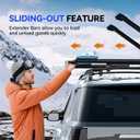 Ski & Snowboard Rack Lockable for Car Roof with Sliding Extension
