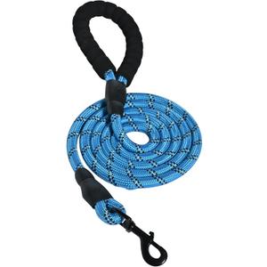 Amazon Basics Round Dog Leash, Heavy Duty, Durable Rope for Small, Medium, and Large Dogs, Lightweight Design for Walking, Training, and Outdoor Activities, Blue, 6 Ft