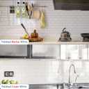 2026 New Upgrade Peel and Stick Backsplash Tile, Peel and Stick 11.34" X 11.57" Wall Tile for Kitchen, Bathroom, Fireplace, Laundry (Polished Marble White, 10 Packs)