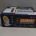 LTBLIGHT 12 Pack 4 Inch Wood Grain LED Recessed Lighting, 1200LM 12W Eqv 150W, Dimmable Recessed Lights, 5CCT 5000K/4000K/3500K/3000K/2700K Selectable Wafer Downlights