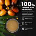 Batana Oil for Hair Growth and Nourishment-100% Raw Unrefined Batana from Honduras,Strengthens, Moisturizes, Reduces Hair Fall(120ML,4.06FL.OZ)