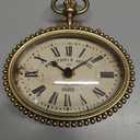 NIKKY HOME Small Vintage Gold Wall Clock 4.7 Inch, Battery Operated Silent Retro Metal Oval Analog Clock for Bathroom Kitchen Living Room Bedroom Office