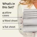 King 6 Piece Sheet Set - Comfy Breathable & Cooling - Ultra-Soft Hotel Luxury Bedding Set w/ 8-16 Inch Deep Pockets - 1 Flat & 1 Fitted Sheet & 4 Pillowcases - Wrinkle Free & Easy Care - French Grey
