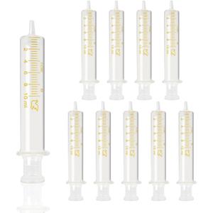 10 Pack 10ml Glass Syringe With Caps
