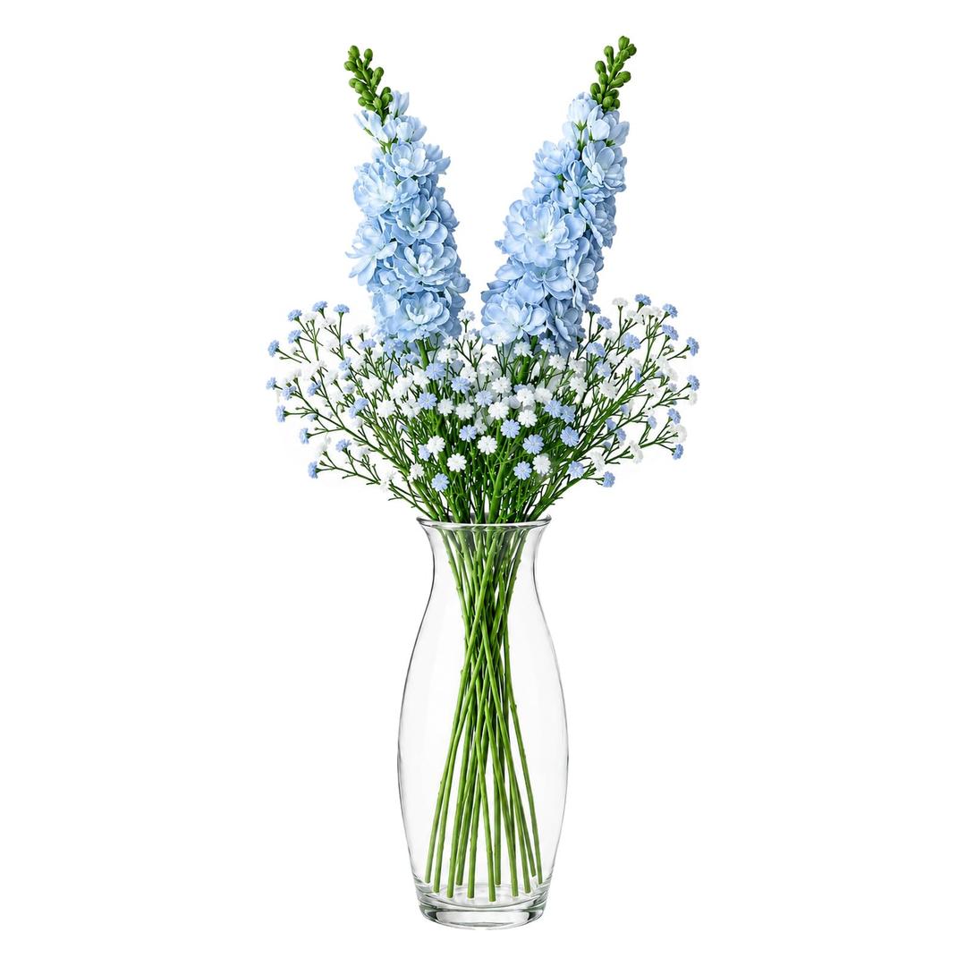 Orelaventino Delphinium Artificial Flowers, 33.5" Long Stem Fake Flowers