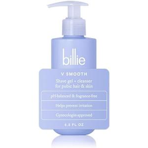 Billie - V Smooth - Shave Gel + Cleanser for Pubic Hair & Skin - pH-Balanced - Fragrance-Free - Gynecologist-Approved - 6.5 oz.