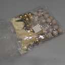 JeVenis Boho Champagne Cake Decoration Gold Balls Cake Decoration Palm Leaves Cake Topper Bohemian White Gold Ball for Wedding Birthday Birthday Anniversary (Platinum 2)